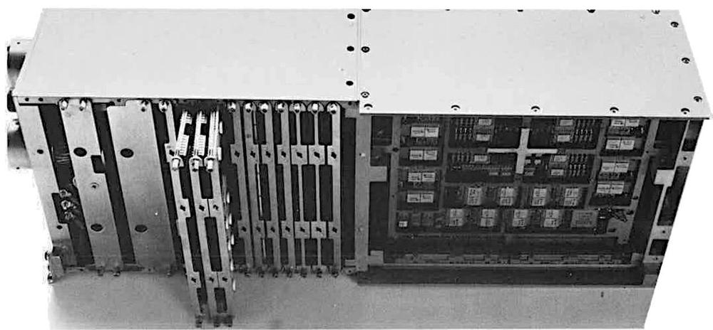 The IBM ML-1 computer. The core memory stack is visible on the right. From an ad in Air Force Magazine, April 1975. The IBM ML-1 computer. The core memory stack is visible on the right. From an ad in Air Force Magazine, April 1975.