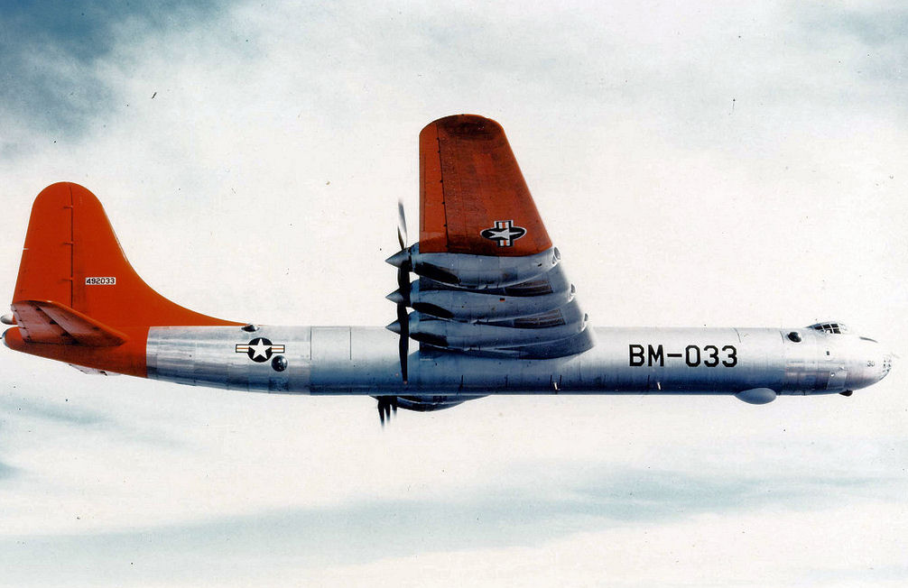 Consolidated-Vultee B-36B-1-CF Peacemaker of the 7th Bombardment Wing. (U.S. Air Force)