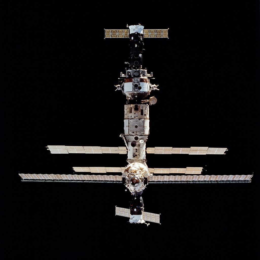 Space Station Mir imaged from Space Shuttle Discovery during Mission STS-63. (National Aeronautics and Space Administration STS063-712-068)
