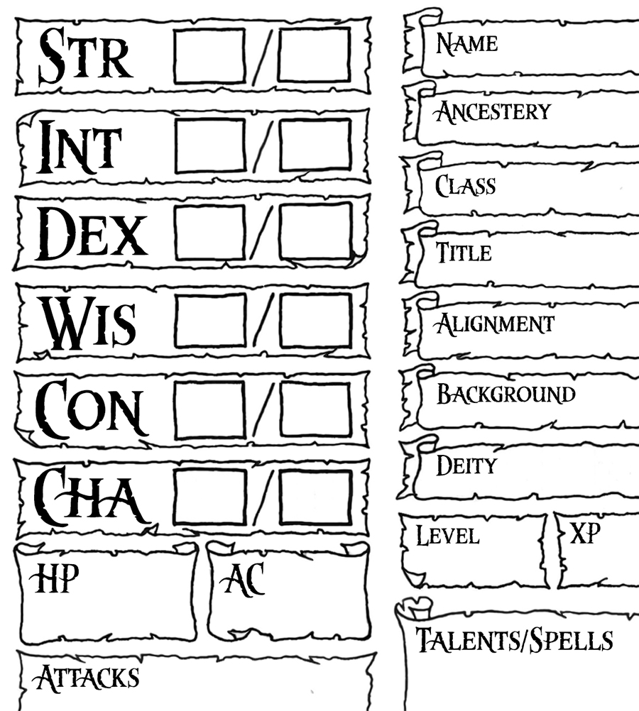 My Shadowdark Character Sheet