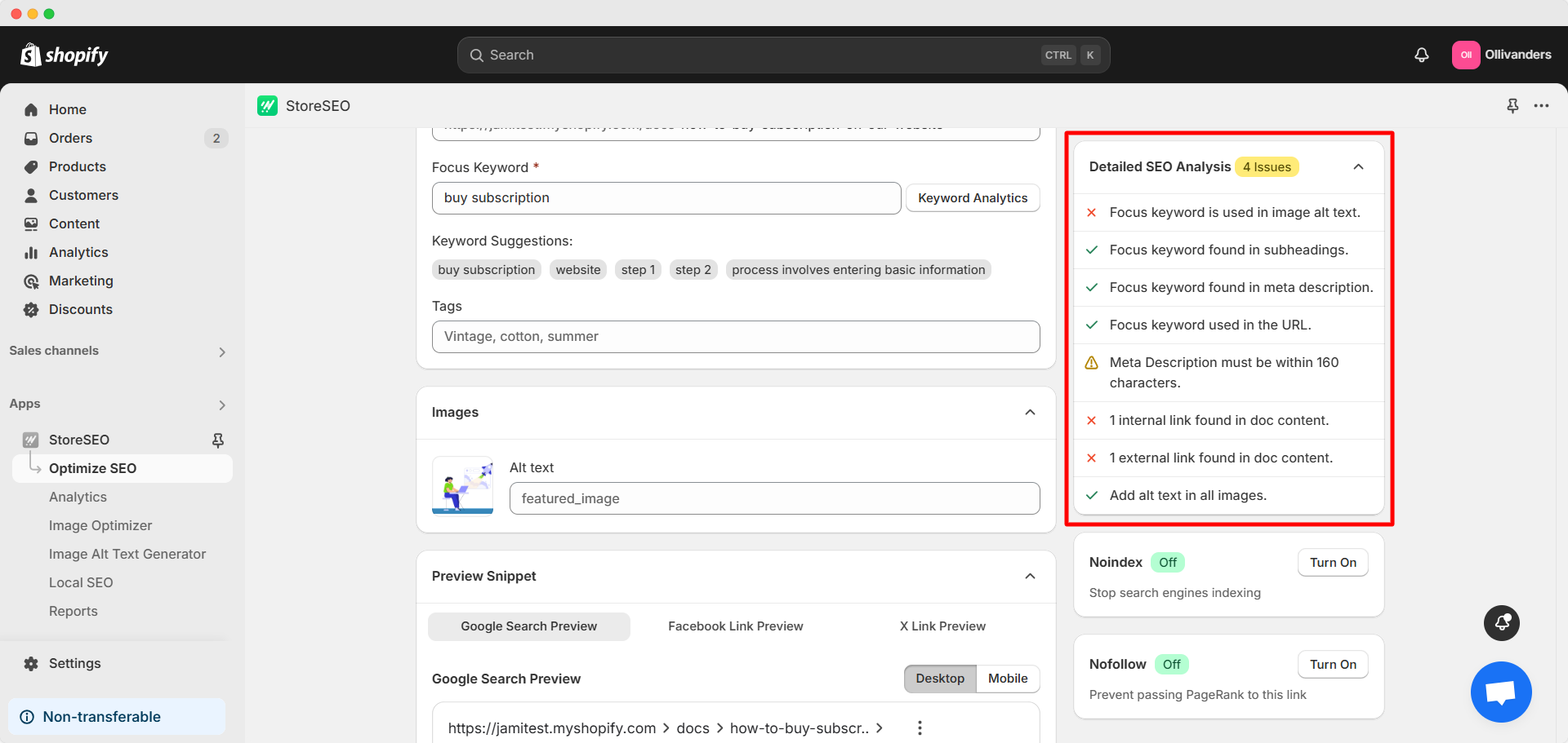 Comment optimiser BetterDocs pour les documents Shopify avec StoreSEO ? 11 Detailed SEO Analysis