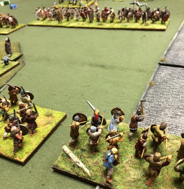 The British shieldwall approaches