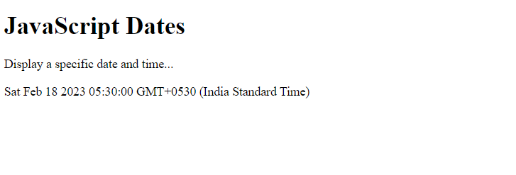 Display date and time from day, month, and year in JavaScript