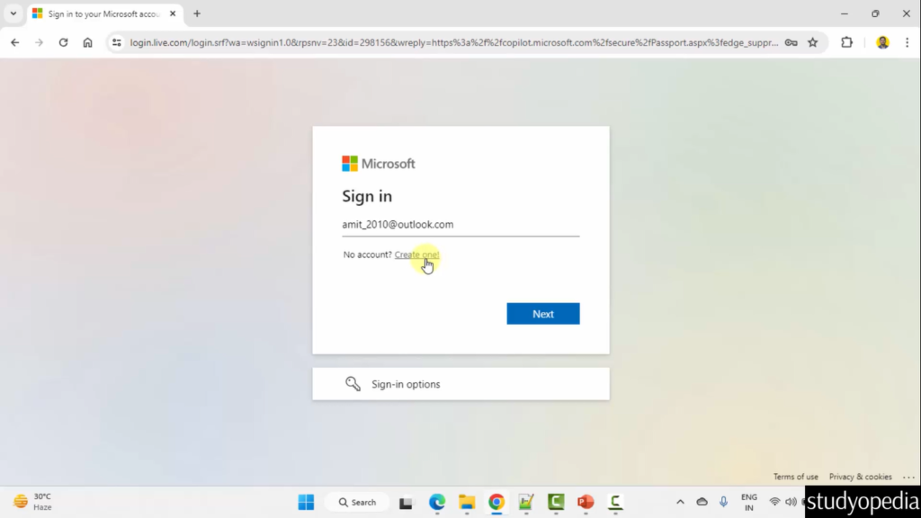 Login to Copilot or register