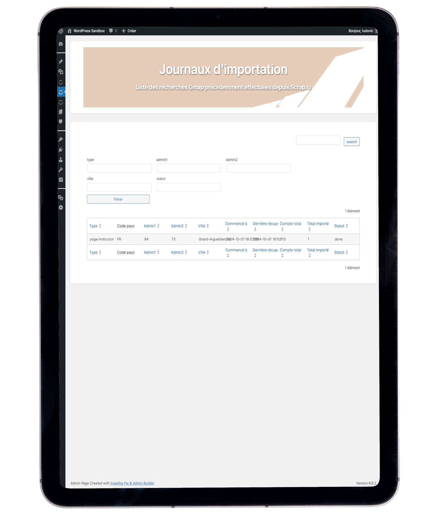 Sukellos Scrapio journaux importation