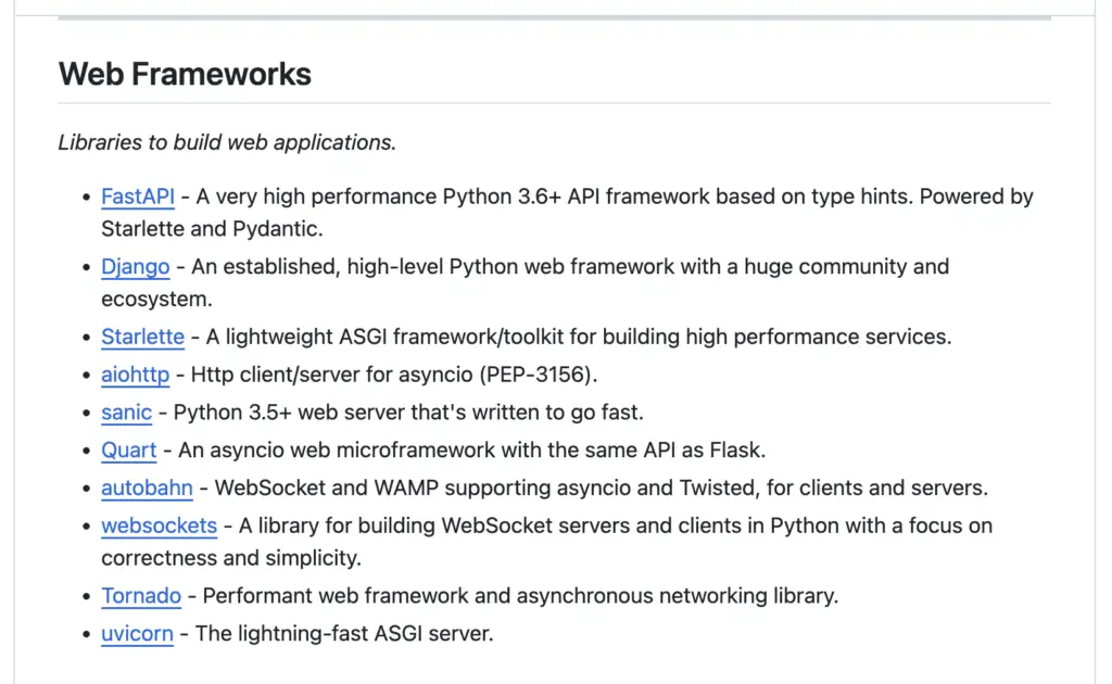 Screenshot of Awesome Asyncio