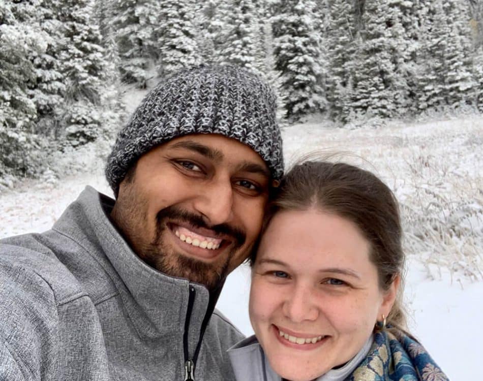 snowpictureattetonpass - Syed Balkhi Snow Selfie with Amanda