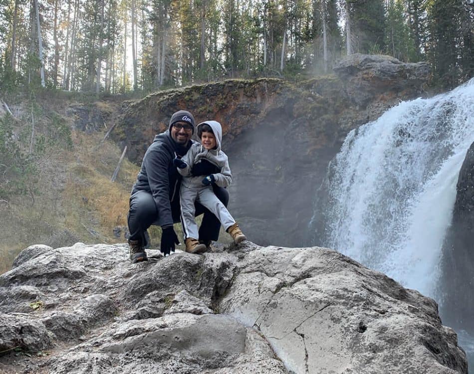 sollyandiwaterfall - Syed Balkhi Had Solly Climb the Rock for the Photo