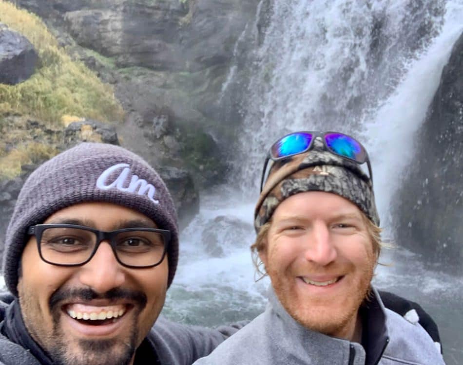 withjaredatwaterfall - Syed Balkhi Yellowstone Waterfall with Jared
