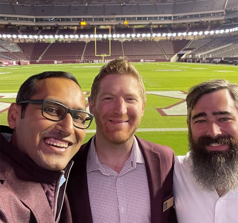 with-jared-and-bill-aggie-100 - Syed Balkhi Syed, Jared, and Bill at Aggie100
