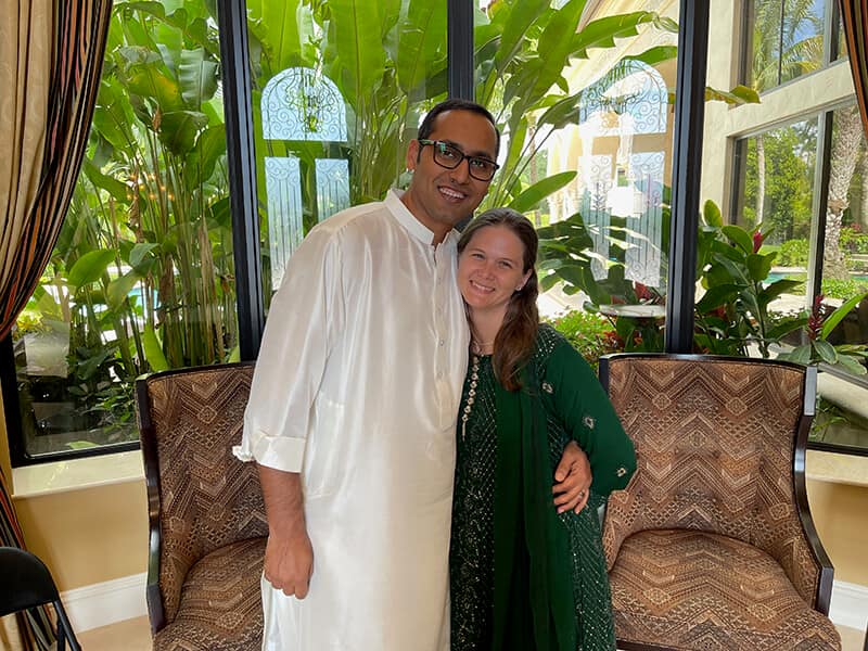 Amanda and me in our Eid outfits - Syed Balkhi Amanda and me in our Eid outfits