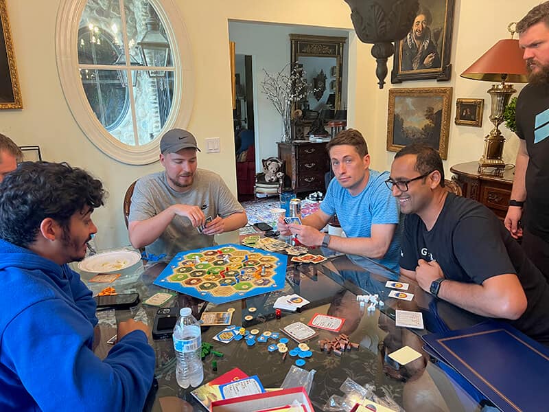 Catan Game - Me, Nick Huber, Jimmy aka Mr. Beast - Syed Balkhi Catan Game - Me, Nick Huber, Jimmy aka Mr. Beast