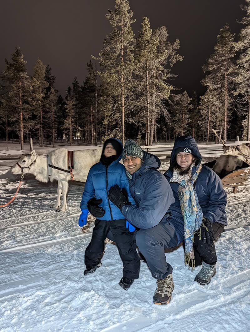 Nighttime Raindeer Sled - Syed Balkhi Nighttime Raindeer Sled