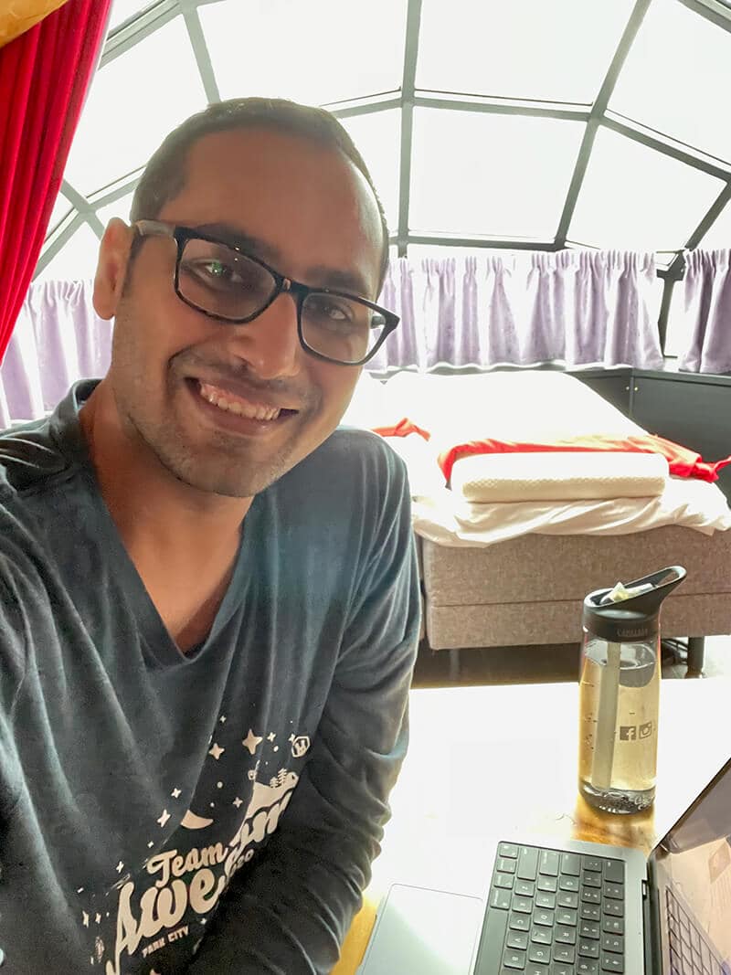 Work doesn't stop - thankfully internet was good - Syed Balkhi Work doesn't stop - thankfully internet was good