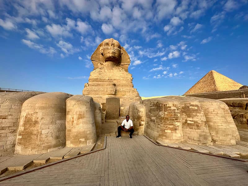 Inside Sphinx Enclosure at Sunrise - it was beautiful - Syed Balkhi Inside Sphinx Enclosure at Sunrise - it was beautiful