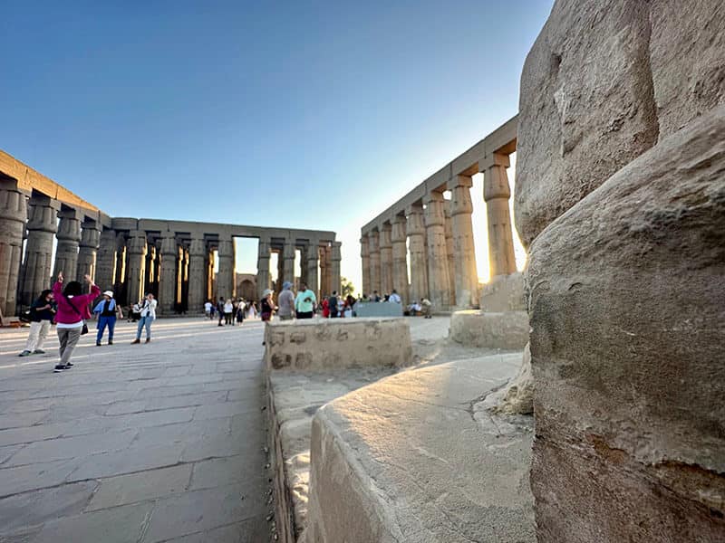 Luxor Temple Courtyard - beautiful lighting - Syed Balkhi Luxor Temple Courtyard - beautiful lighting
