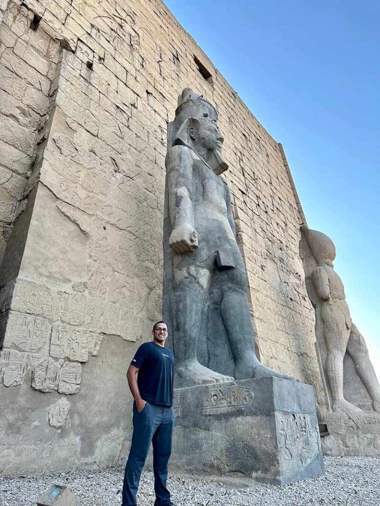 Luxor Temple with the Statue - Syed Balkhi Luxor Temple with the Statue
