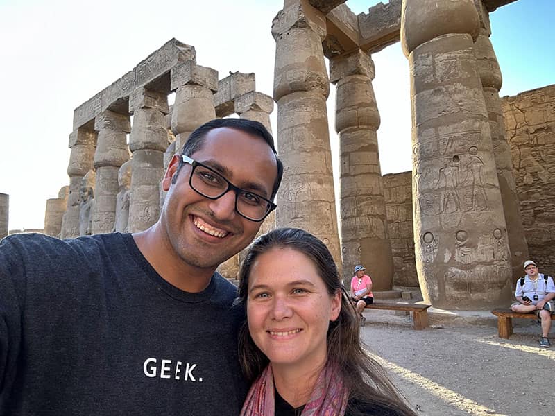 Syed and Amanda at Luxor Temple - Syed Balkhi Syed and Amanda at Luxor Temple