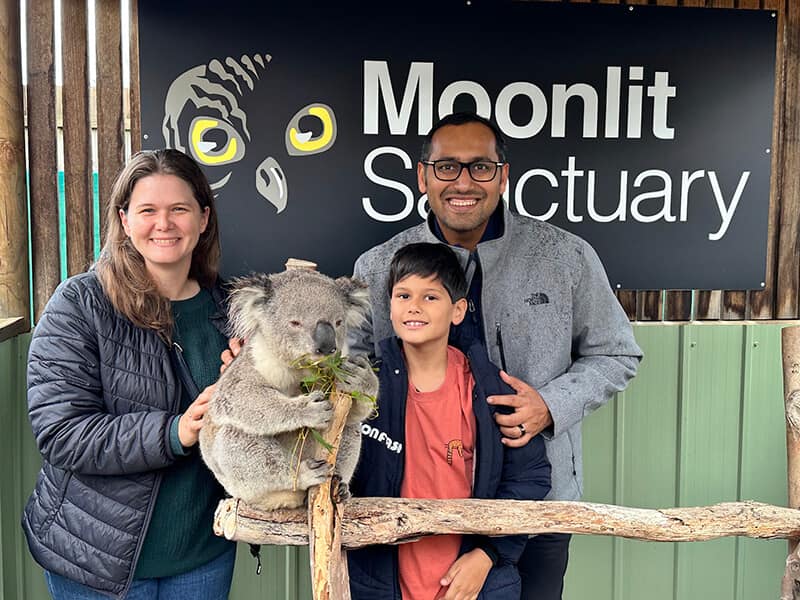 Petting Koala at the Moonlit Sanctuary - super cool experience - Syed Balkhi Petting Koala at the Moonlit Sanctuary - super cool experience
