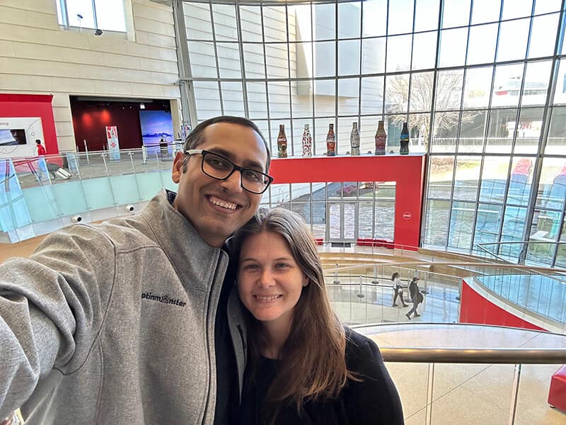 Syed and Amanda at Coke Museum - Syed Balkhi Syed and Amanda at Coke Museum