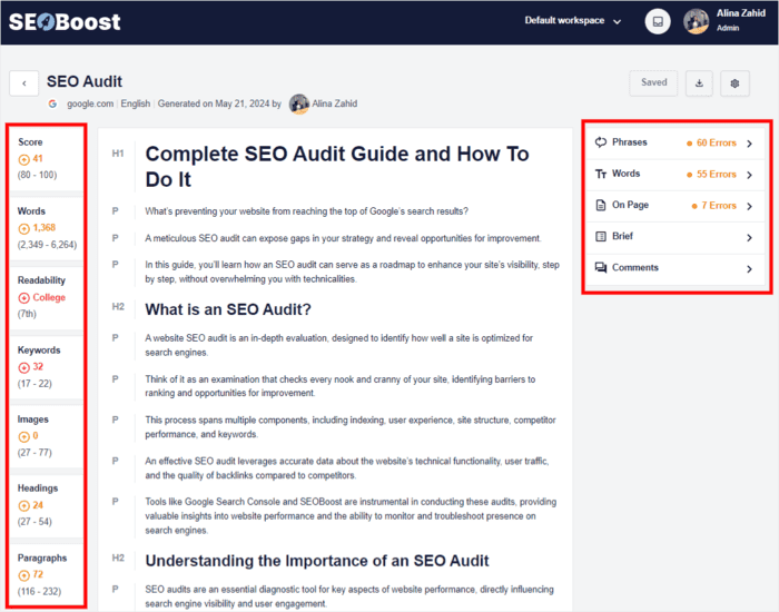 SEOBoost Editor Preview - Syed Balkhi SEOBoost Editor Preview