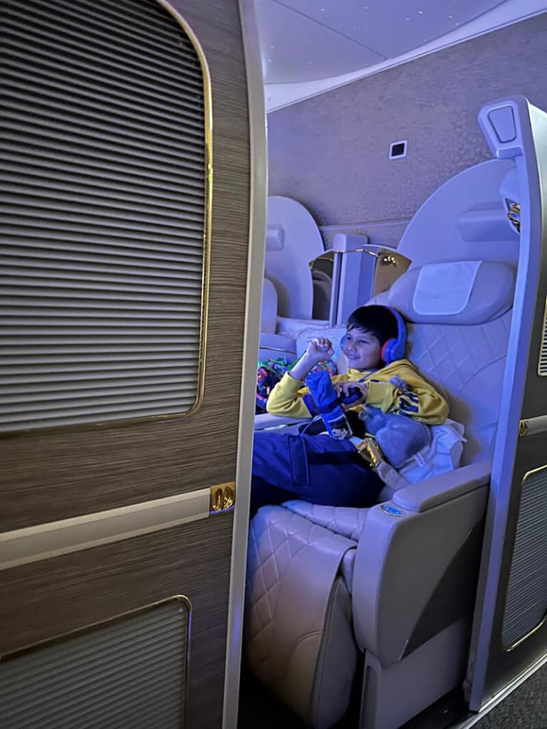 Solomon experienced travel mode on the long Emirates flight back - Syed Balkhi Solomon experienced travel mode on the long Emirates flight back