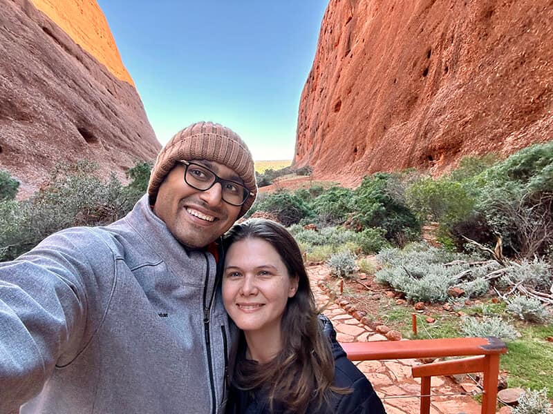 Syed and Amanda at Uluru - Syed Balkhi Syed and Amanda at Uluru