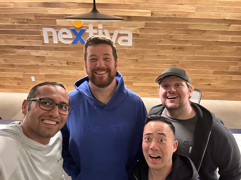 Syed, Eric, Patrick, and Al at Nextiva Office - Syed Balkhi Syed, Eric, Patrick, and Al at Nextiva Office
