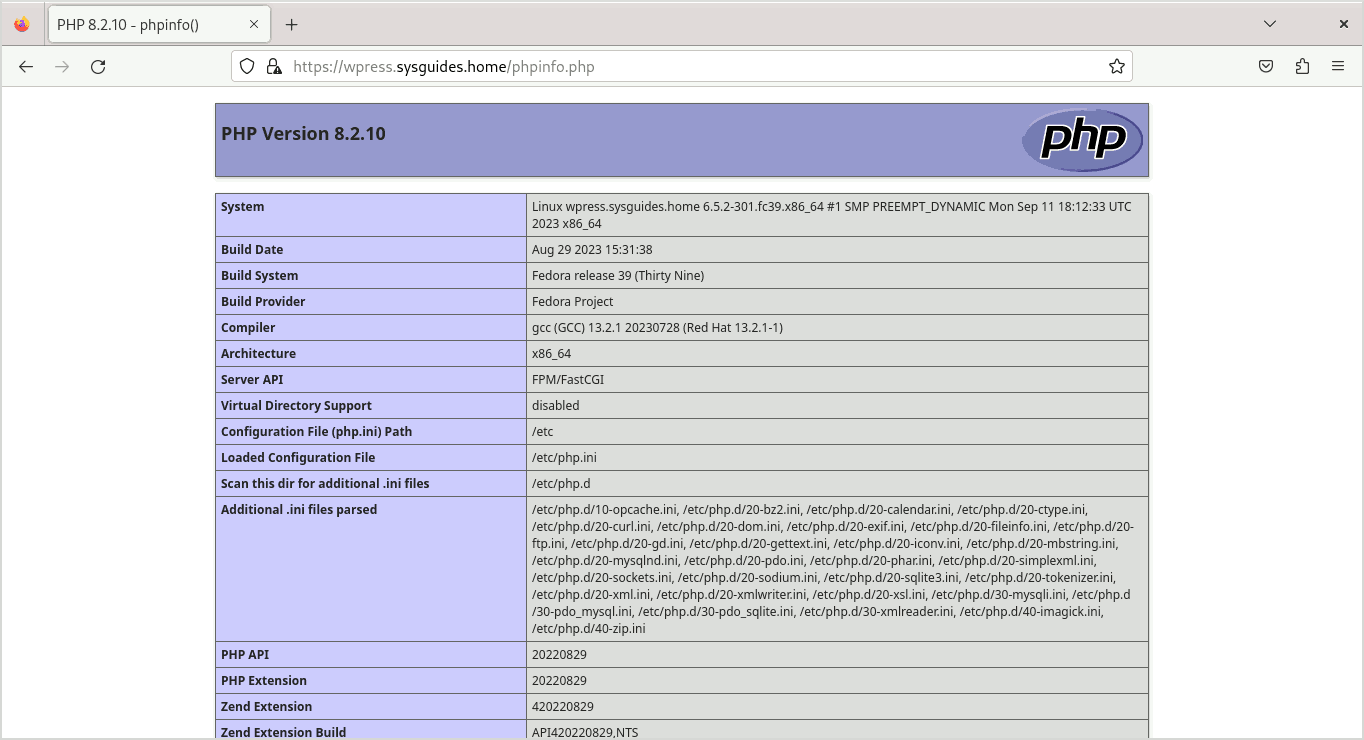 How to Install WordPress on Fedora with LAMP Stack - PHP
