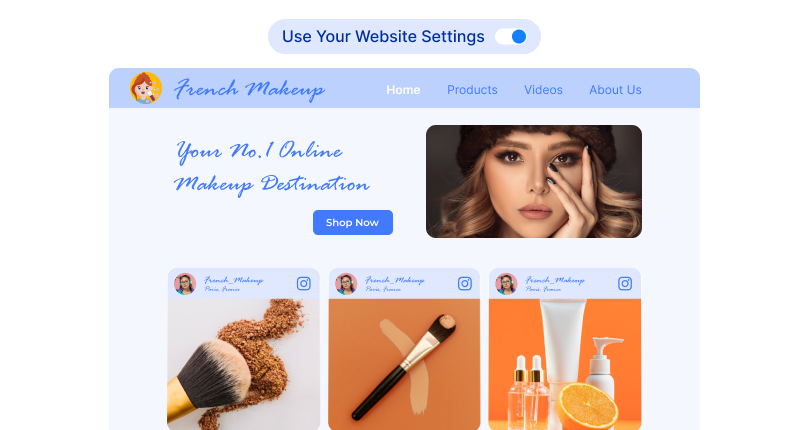 وراثة إعدادات موقع الويب الخاص بك