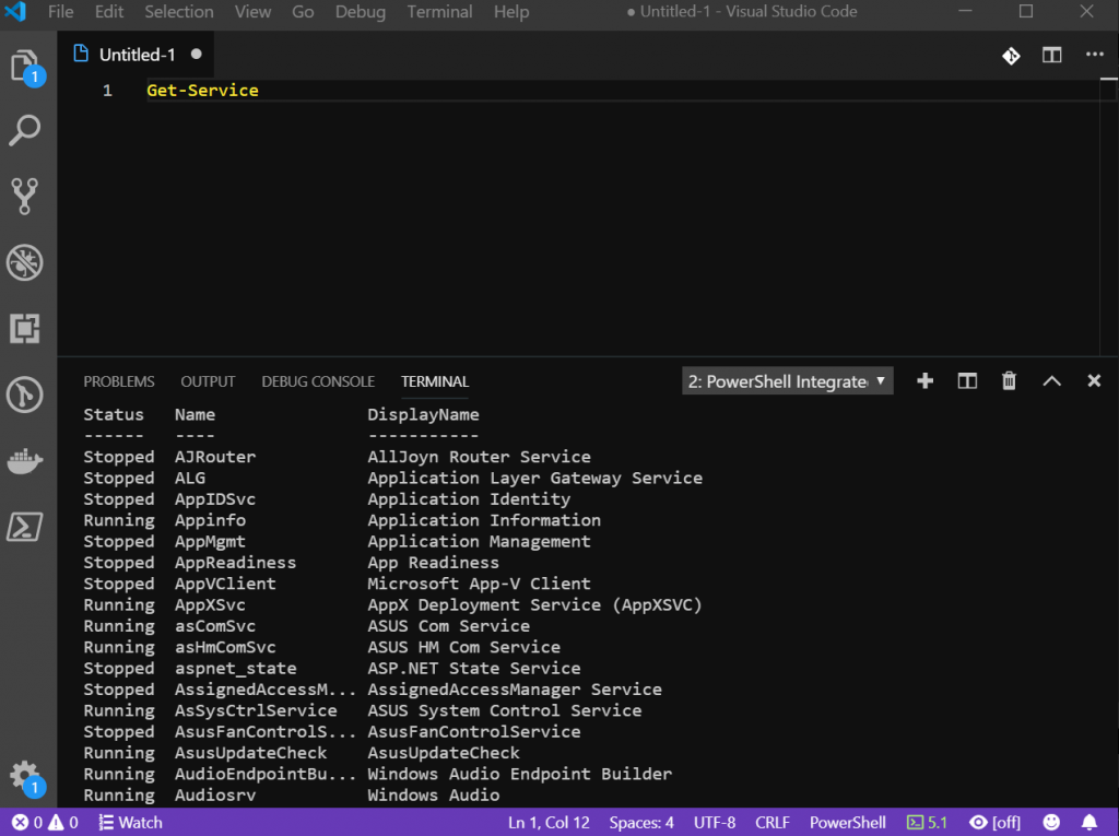 VSCode PowerShell Integrated Terminal