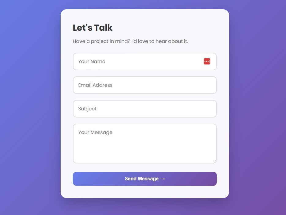 free HTML contact form code