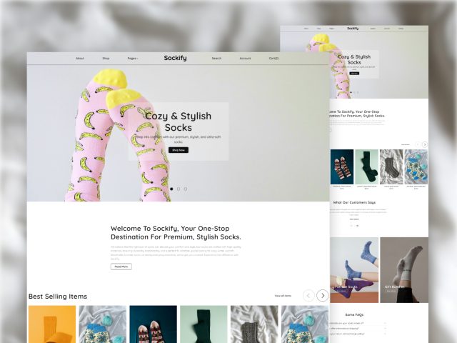 Sockify - Socks eCommerce Bootstrap 5 HTML/CSS Website Template