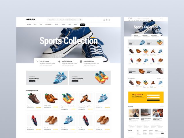 Spark - Shoe Store HTML CSS Bootstrap 5 Template