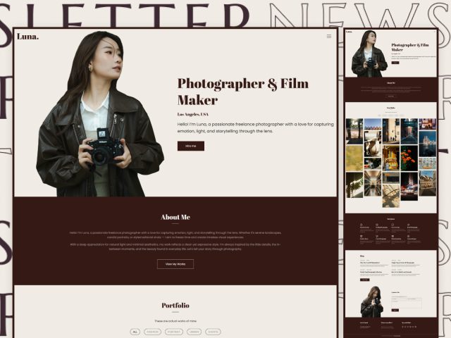 Luna - Free Photography Portfolio Bootstrap5 HTML Template