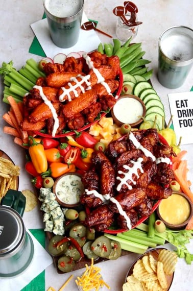 Chicken Wings Snack Board by The BakerMama