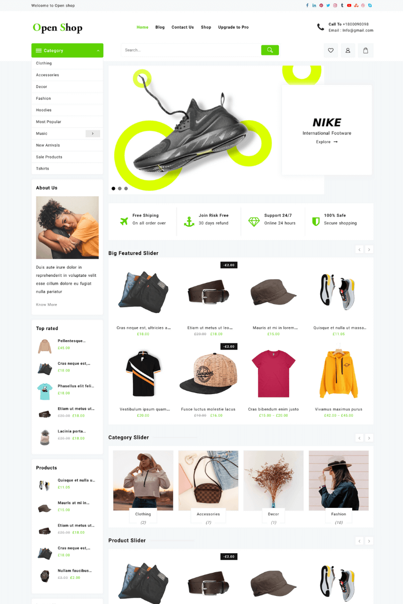 8+ Best Shoe Store WordPress Themes 2026 4 openshop free 323