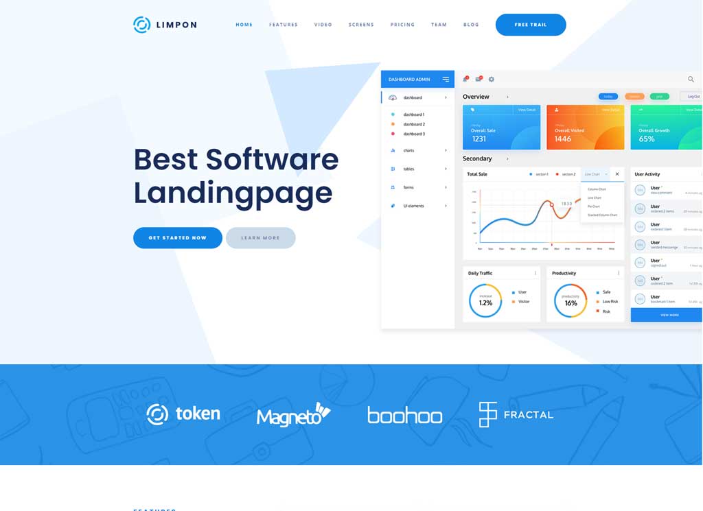 Limpon – Software App Landing WordPress Theme