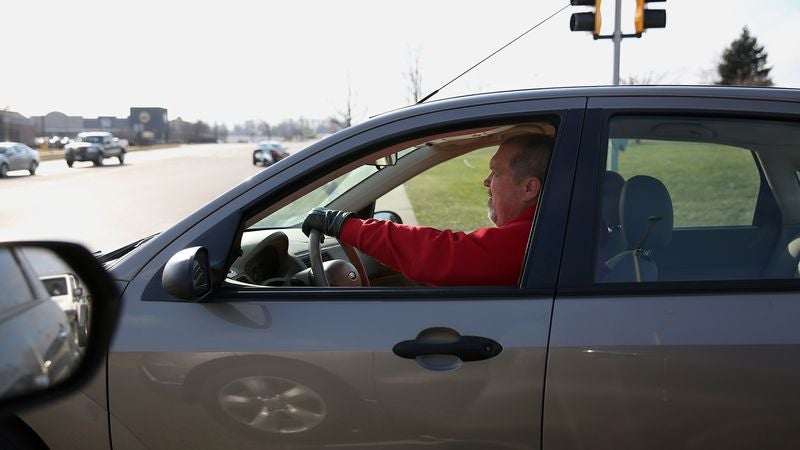 Car Rolls Up To Stoplight Blasting Google Maps Directions