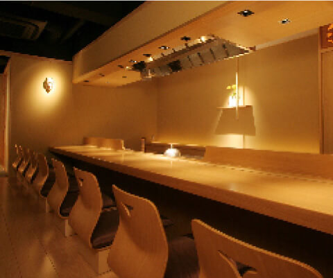 日本料理・鉄板焼 銀熊茶寮の店内の様子