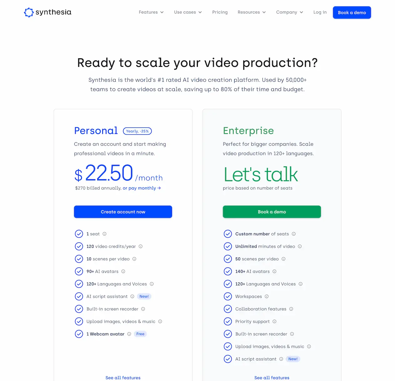 Synthesia-the Best AI Video generation platform-Turn your text into videos in minutes