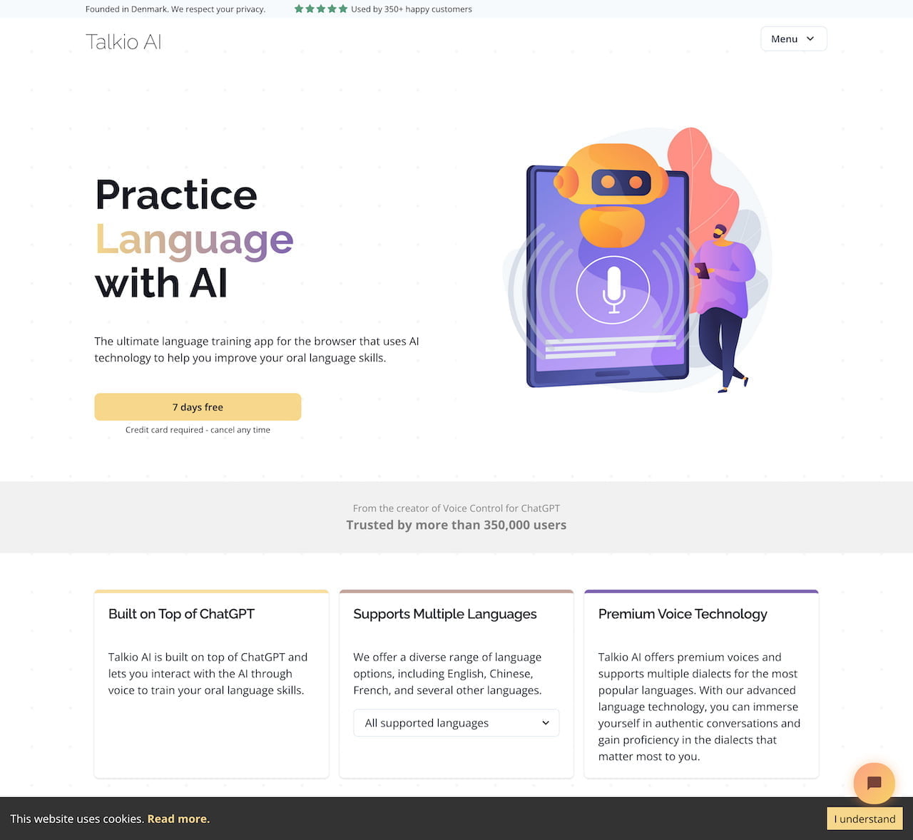 Talkio AI-Language Training App with AI Technology