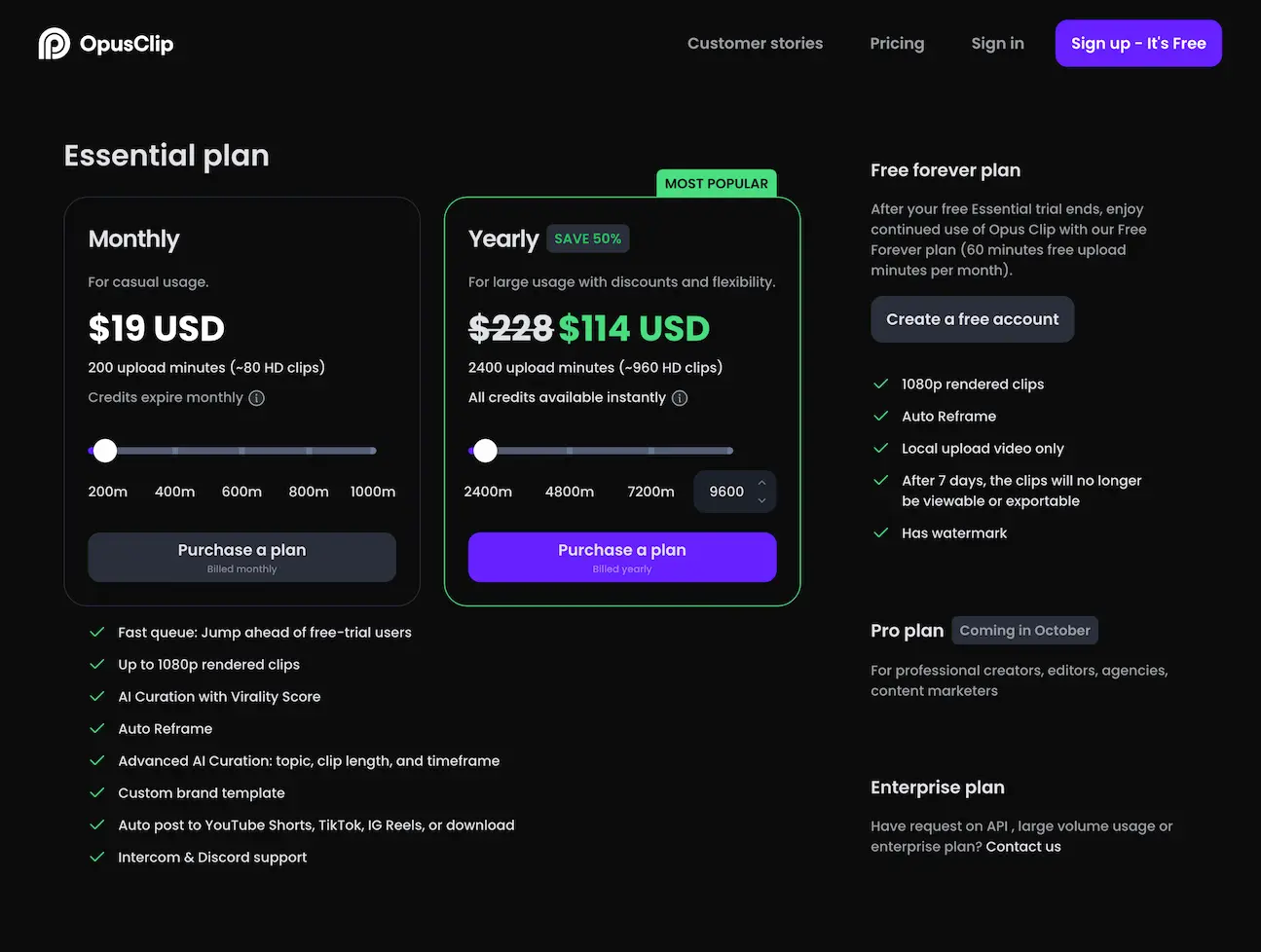 Opus.pro - AI powered Clip High-quality for TikTok, Youtube, Instagram