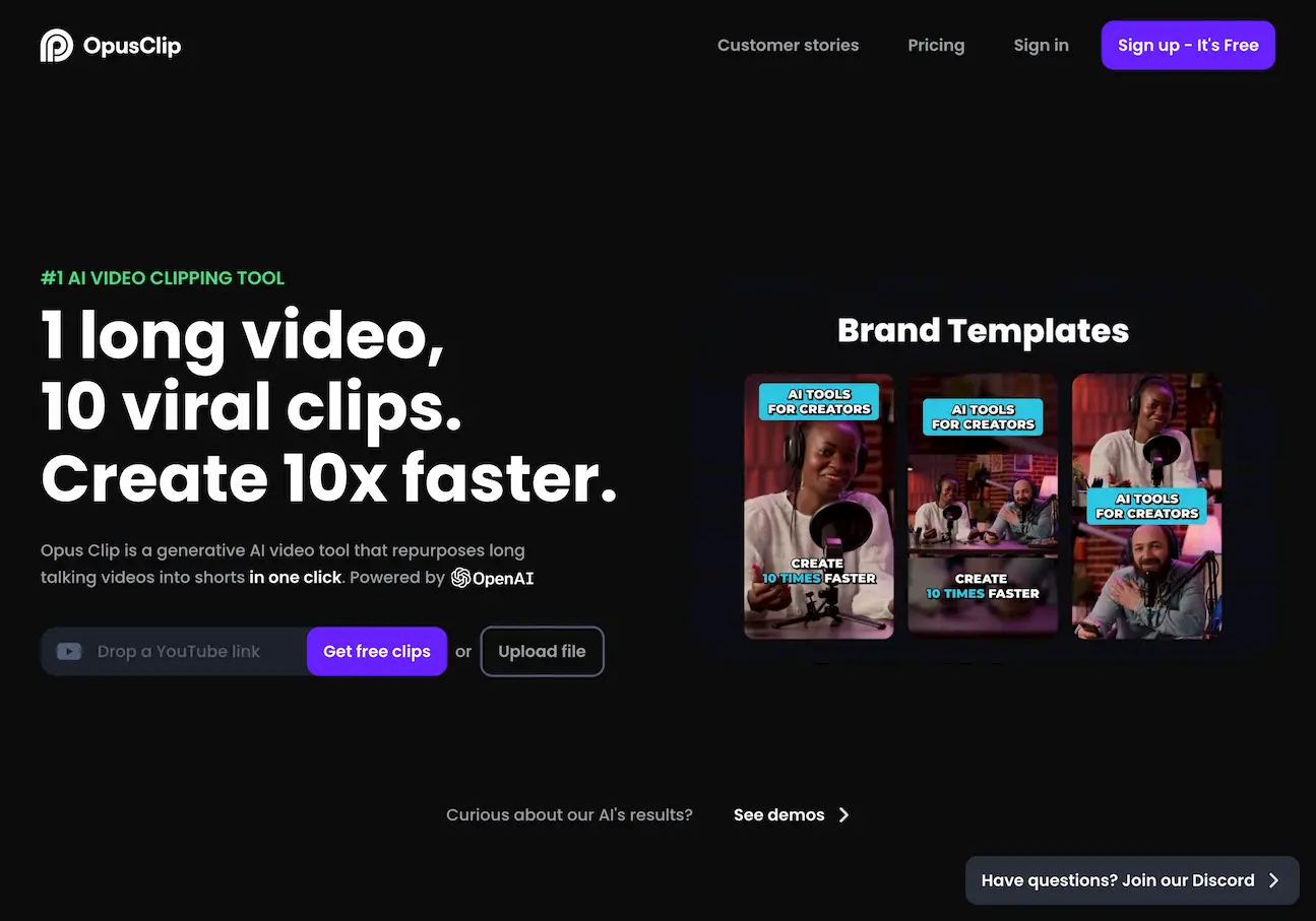 Opus.pro - AI powered Clip High-quality for TikTok, Youtube, Instagram