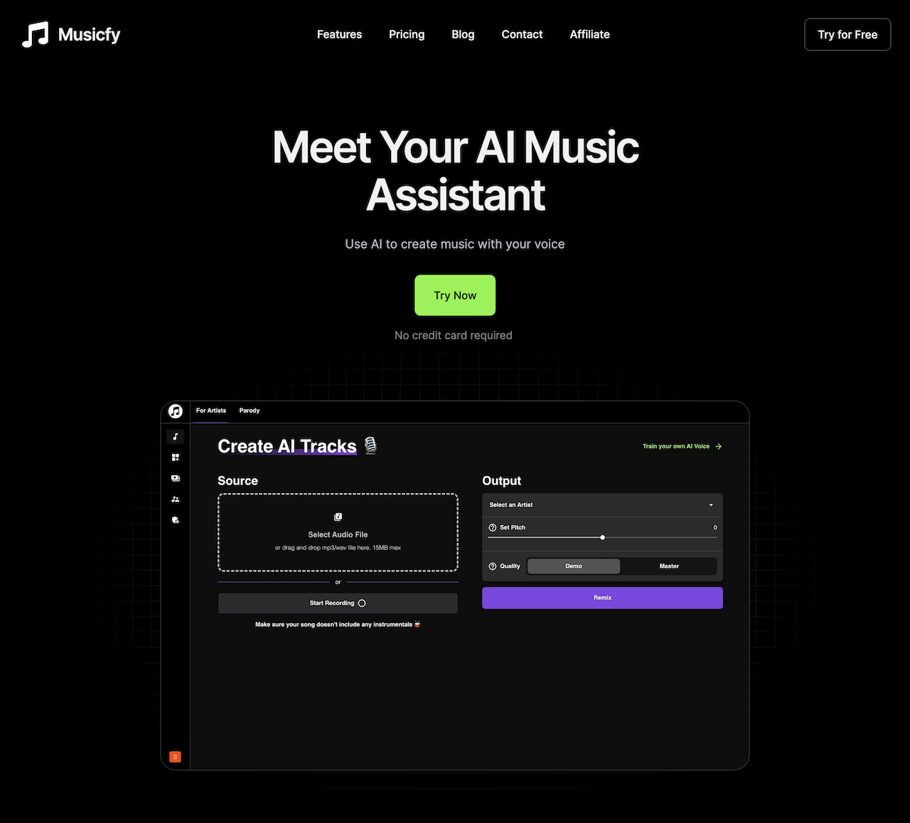 Musicfy - Create an AI clone of your voice.