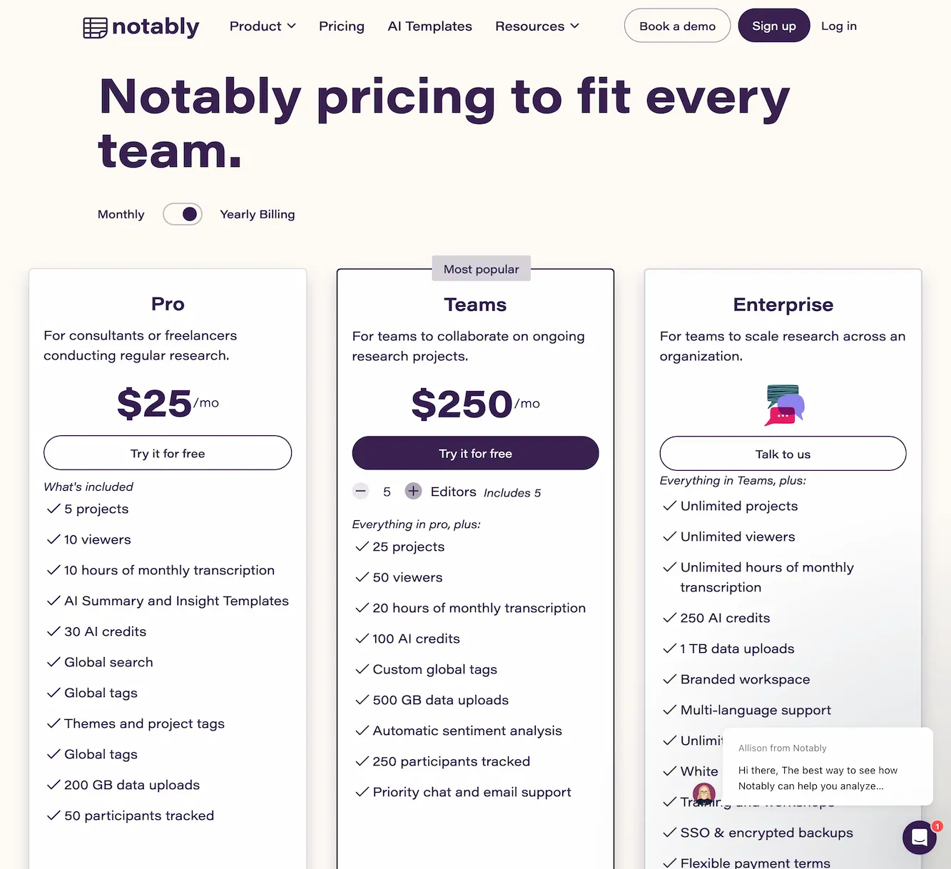 Notably.ai: AI-Powered User Research Platform