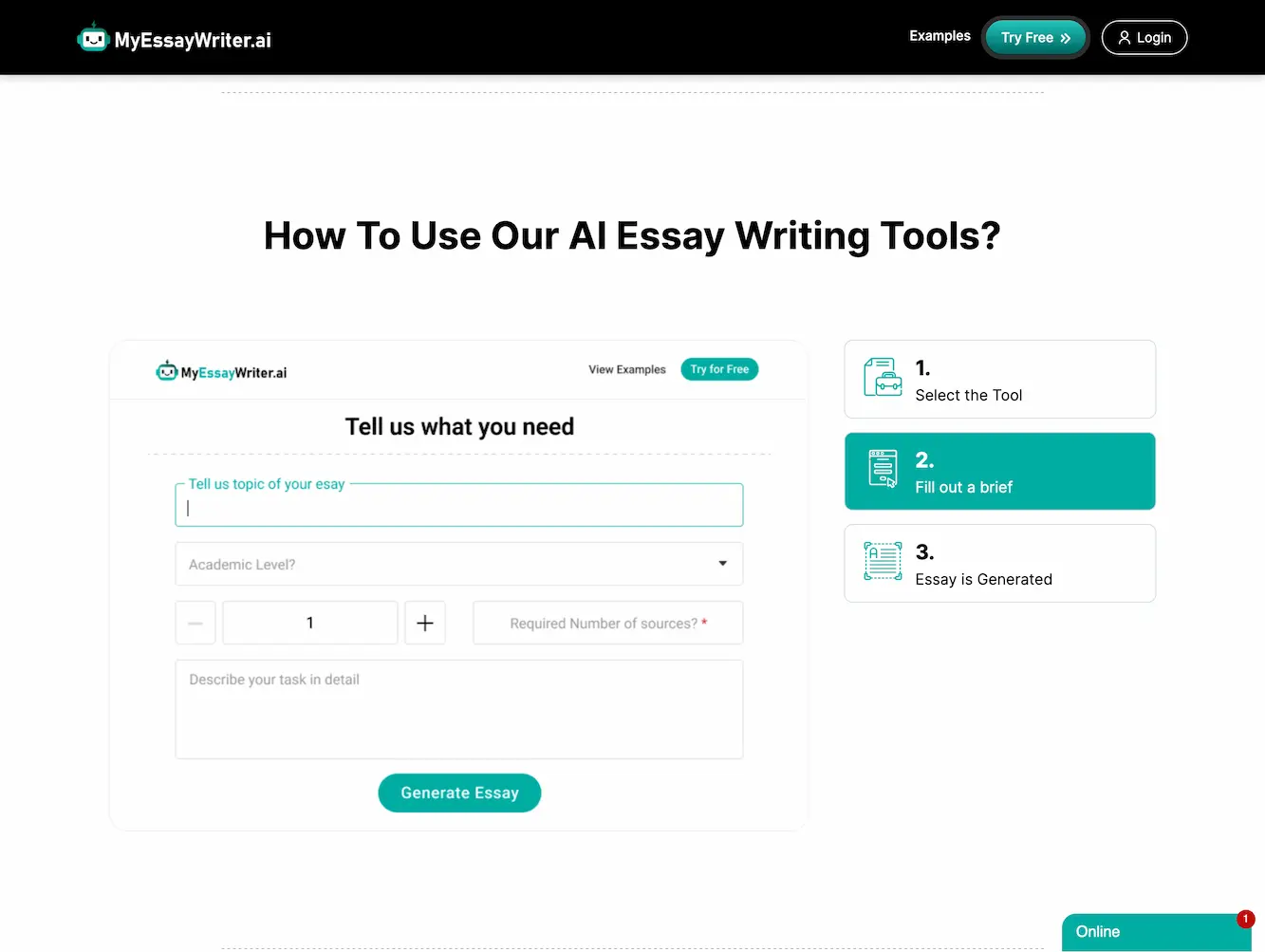 MyEssayWriter.ai-Advanced AI-Powerd Essay Writing Tools