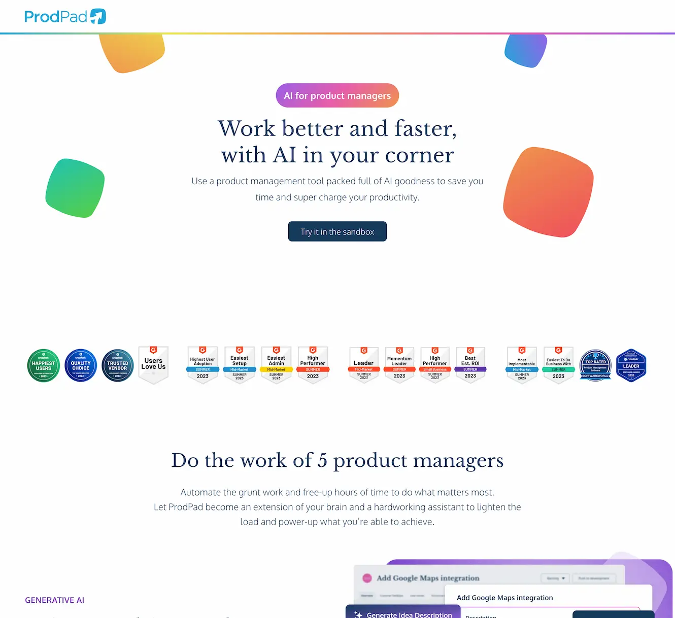 ProdPad-product management software in developing and managing products