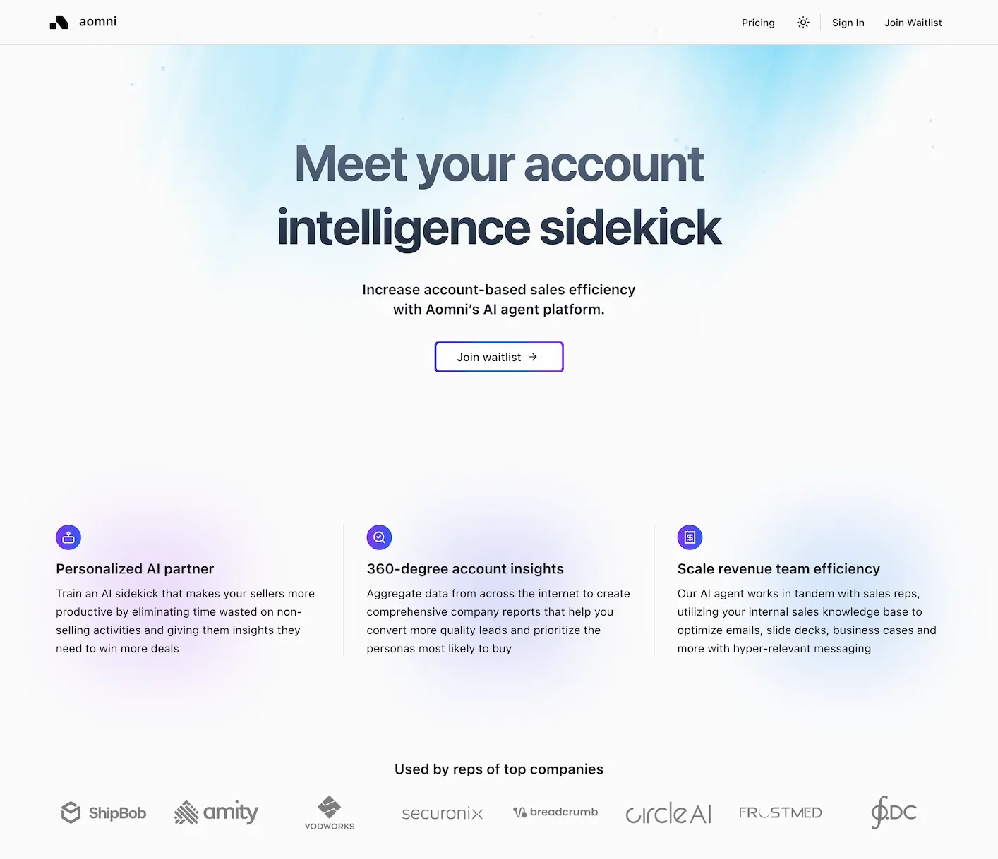 Aomni- AI Sidekick for your sales team