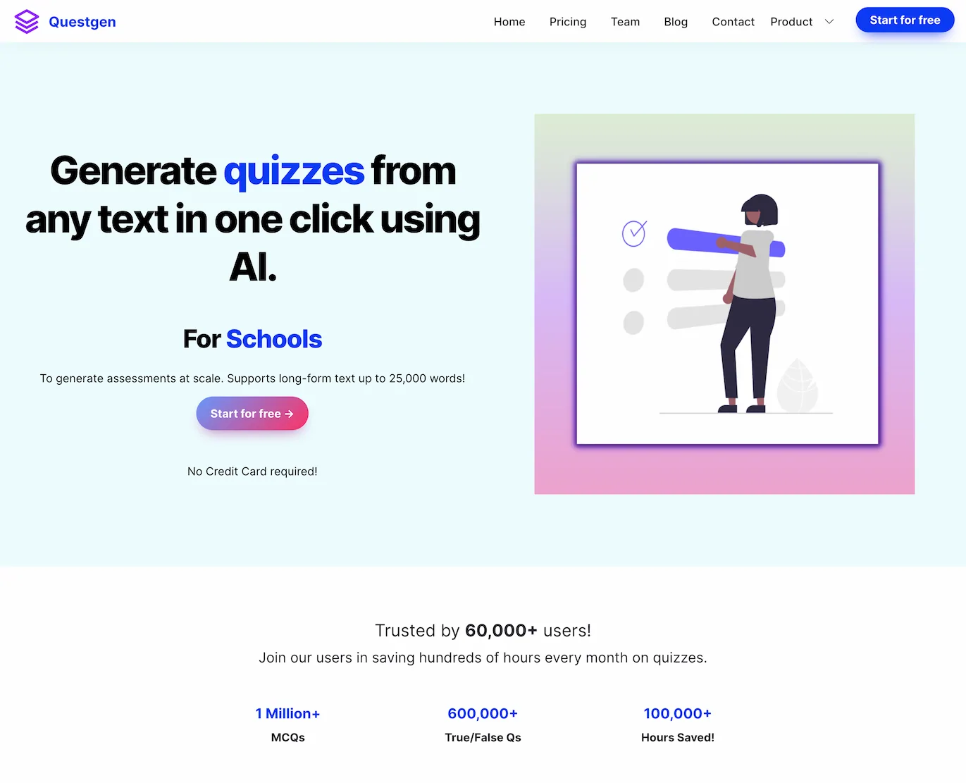 Questgen: Generate quizzes from any text in one click using AI